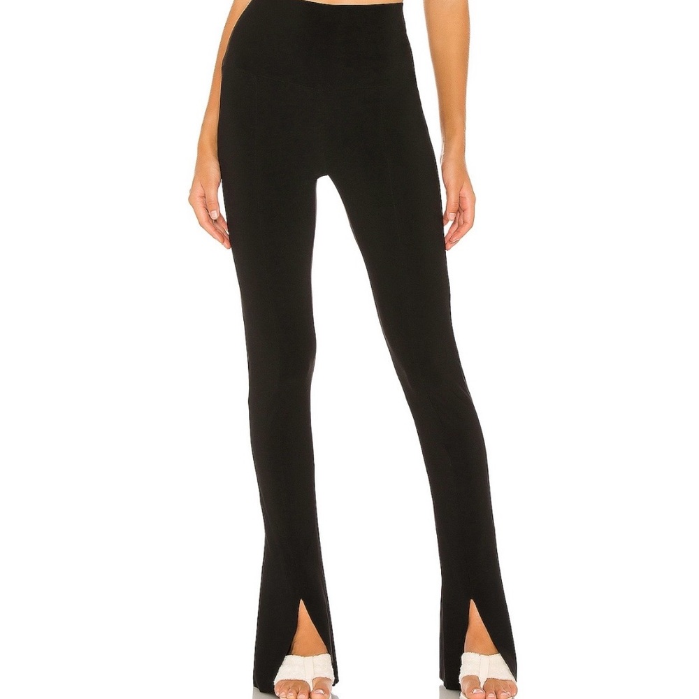 Norma Kamali x Lifestyle Spat Legging  Split Hem Women's Black Pants size Small